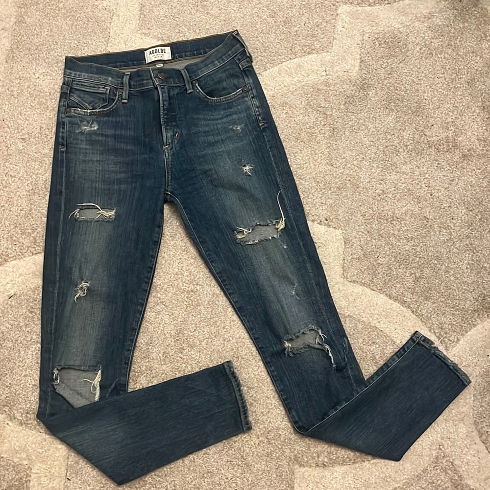 Agolde Distressed Ripped Jeans